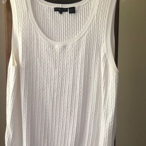 Jeanne Pierre for Woman 3X white knit sleeveless top